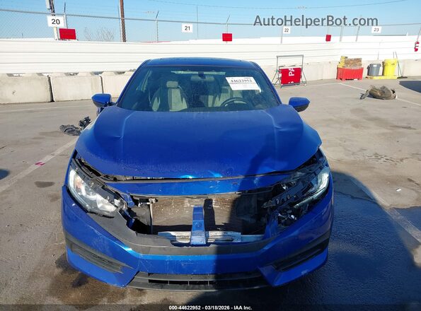 2HGFC4B03JH306680 2018 HONDA CIVIC Blue Instrument cluster view