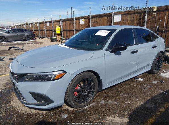 2HGFE1E53PH471220 2023 HONDA CIVIC Blue Առջևի ձախ երեք քառորդ տեսարան