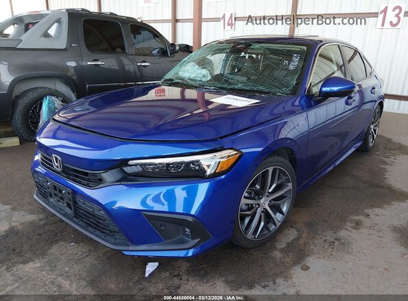 2HGFE1F95PH307517 2023 HONDA CIVIC Blue წინა მარცხენა ხედი სამი მეოთხედიდან