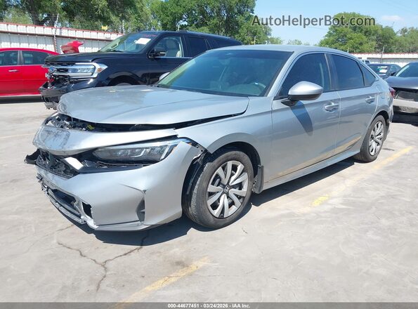 2HGFE2F22SH532303 2025 HONDA CIVIC Silver Առջևի ձախ երեք քառորդ տեսարան
