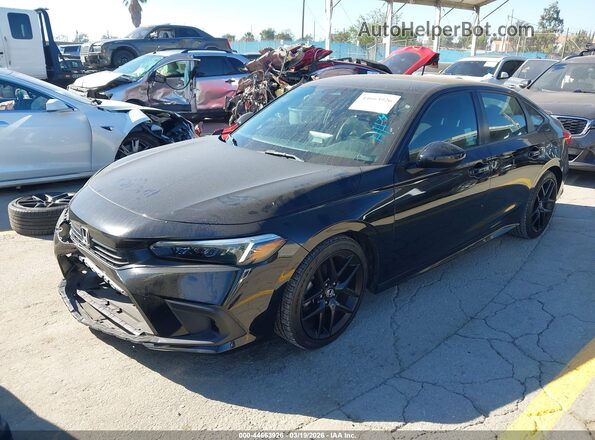 2HGFE2F51RH550179 2024 HONDA CIVIC Black წინა მარცხენა ხედი სამი მეოთხედიდან