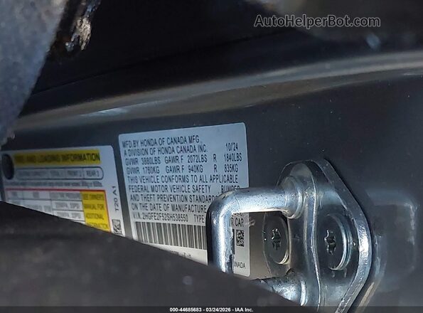 2HGFE2F52SH538550 2025 HONDA CIVIC Silver Engine compartment view