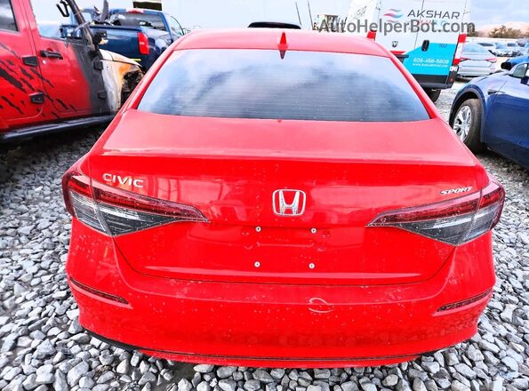 2HGFE2F53SH596893 2025 HONDA CIVIC Red Հետևի տեսք