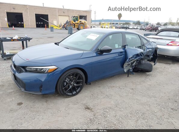 2HGFE2F55TH511098 2026 HONDA CIVIC Dark Blue Առջևի ձախ երեք քառորդ տեսարան