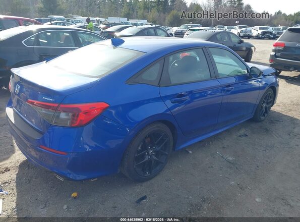 2HGFE2F57PH564410 2023 HONDA CIVIC Синий Задняя правая четверть