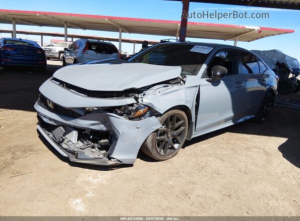 2HGFE4F87SH310680 2025 HONDA CIVIC HYBRID Gray Vista tres cuartos delantera izquierda
