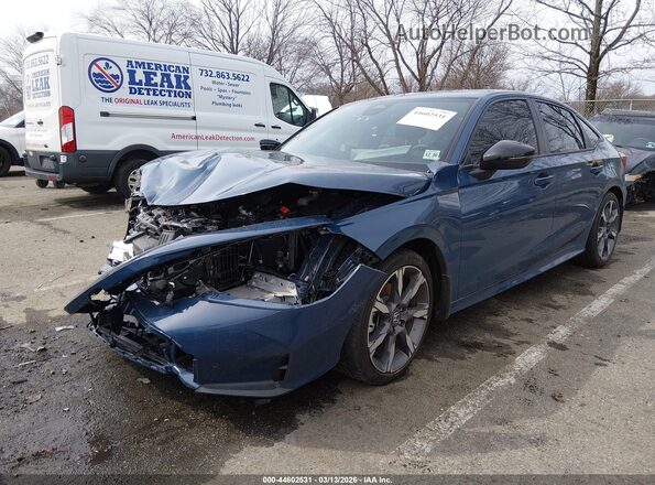 2HGFE4F87TH314231 2026 HONDA CIVIC Blue Առջևի ձախ երեք քառորդ տեսարան
