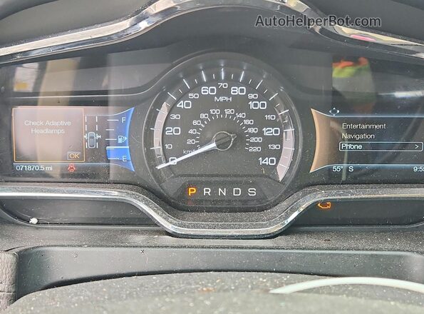 2LMHJ5AT1JBL01284 2018 LINCOLN MKT Blue Widok zestawu wskaźników