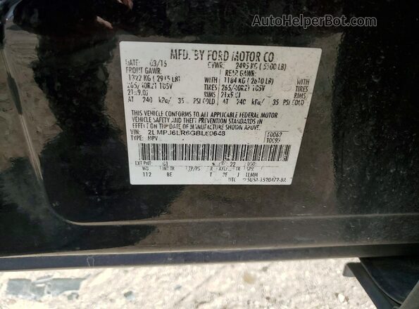 2LMPJ6LR6GBL60648 2016 LINCOLN MKX Black Vista del compartimento del motor
