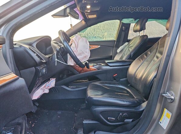 2LMPJ8KR0HBL28664 2017 LINCOLN MKX Gray Widok wnętrza z przodu