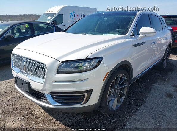 2LMPJ8LP2KBL31375 2019 LINCOLN NAUTILUS White წინა ხედი