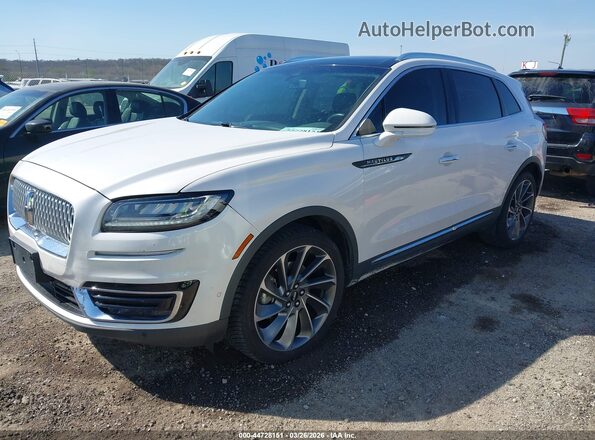 2LMPJ8LP2KBL31375 2019 LINCOLN NAUTILUS White წინა მარცხენა ხედი სამი მეოთხედიდან