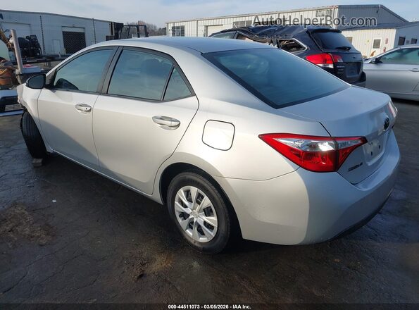 2T1BURHE2GC602593 2016 TOYOTA LL Silver Rear left