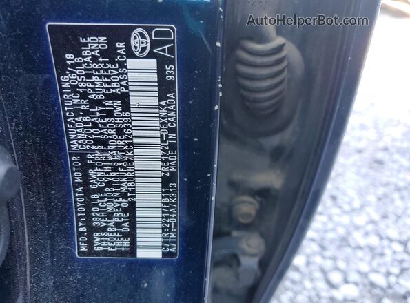 2T1BURHE7KC126396 2019 TOYOTA LL Blue 