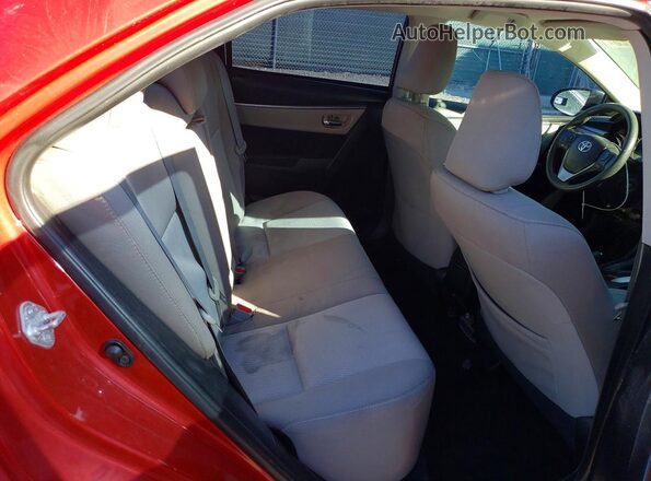 2T1BURHEXGC542448 2016 TOYOTA LL Красный Вид задних сидений