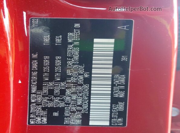 2T2ADCAZ4PC004085 2023 LEXUS NX Red Widok komory silnika