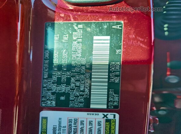 2T2BAMCA9RC053490 2024 LEXUS RX Red Вид підкапотного простору