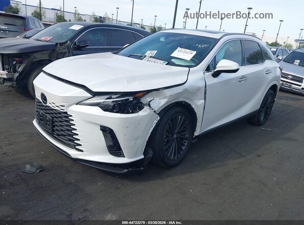 2T2BBMCA7SC074177 2025 LEXUS RX 350H White წინა მარცხენა ხედი სამი მეოთხედიდან