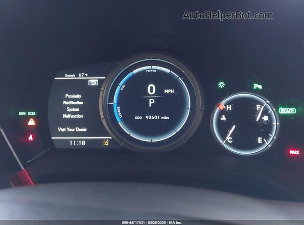 2T2BGMCA2HC019386 2017 LEXUS RX 450H Gray Вид задніх сидінь
