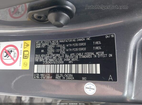 2T2BZMCA1GC030906 2016 LEXUS RX 350 Black Вид підкапотного простору