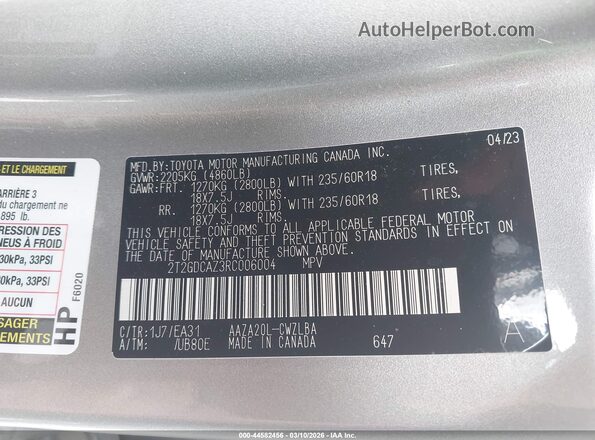 2T2GDCAZ3RC006004 2024 LEXUS NX 250 Silver Widok komory silnika