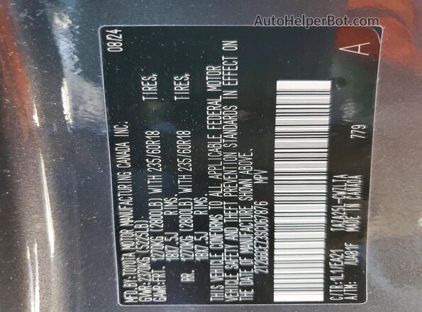 2T2GGCEZ3SC067876 2025 LEXUS NX Gray Widok naklejki z numerem VIN