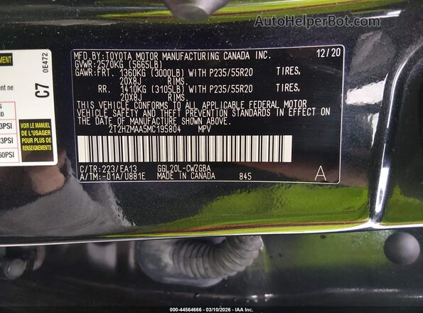 2T2HZMAA5MC195804 2021 LEXUS RX 350 Black ძრავის განყოფილების ხედი
