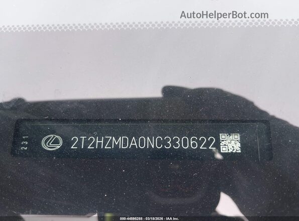2T2HZMDA0NC330622 2022 LEXUS RX 350 Green 