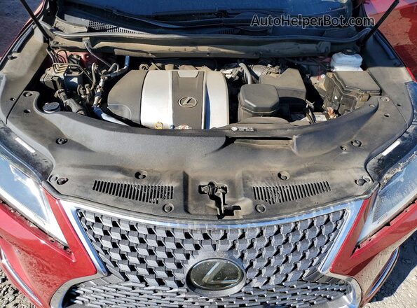 2T2HZMDA1MC292221 2021 LEXUS RX Red ძრავის განყოფილების ხედი