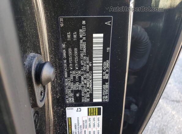2T2JZMAA5MC186313 2021 LEXUS RX Black VIN კოდის სტიკერის ხედი