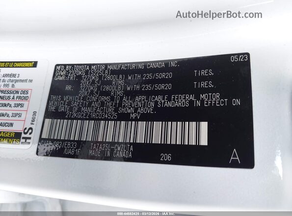 2T2KGCEZ1RC034525 2024 LEXUS NX 350 White Շարժիչի բաժամունքի տեսք