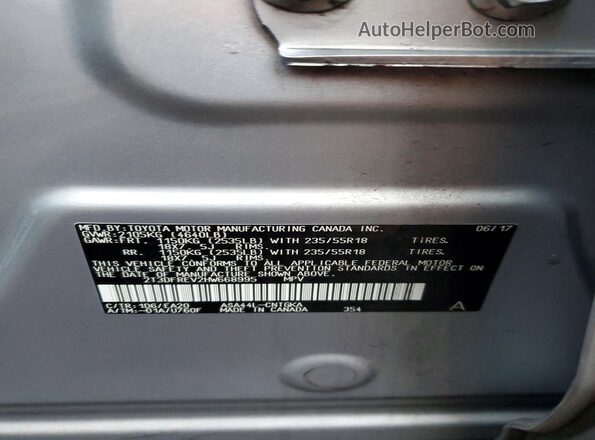 2T3DFREV2HW668995 2017 TOYOTA LIMITED Silver 