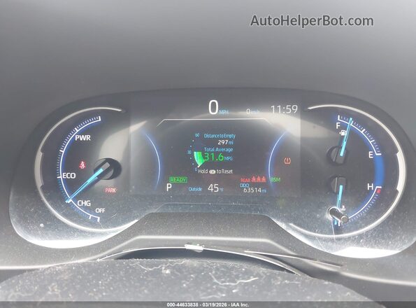 2T3EWRFV0KW027239 2019 TOYOTA RAV4 HYBRID White Widok tylnych siedzeń