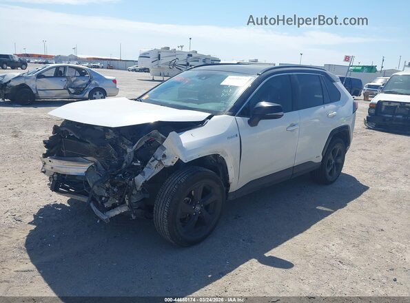 2T3EWRFV1KW041943 2019 TOYOTA RAV4 HYBRID White წინა მარცხენა ხედი სამი მეოთხედიდან