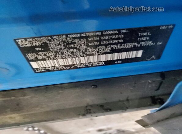 2T3J1RFV3KC041649 2019 TOYOTA RAV4 Blue 