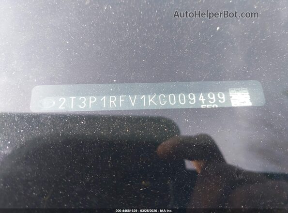 2T3P1RFV1KC009499 2019 TOYOTA LE Gray Engine compartment view