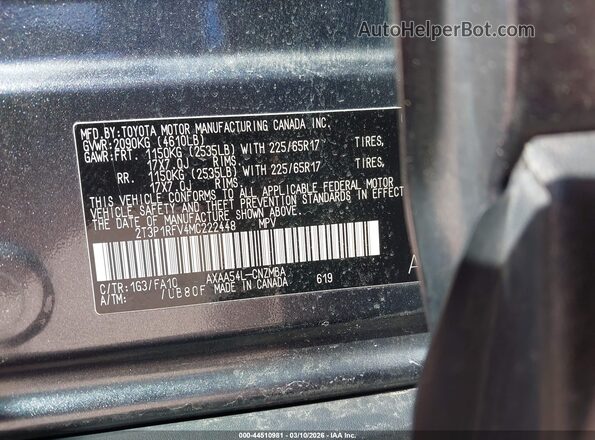 2T3P1RFV4MC222448 2021 TOYOTA LE Gray 