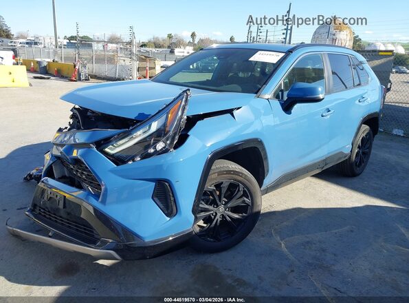 2T3T6RFV7NW033826 2022 TOYOTA RAV4 HYBRID Blue Vista tres cuartos delantera izquierda