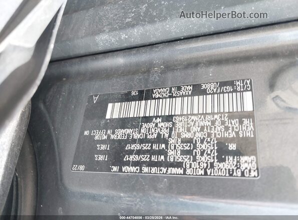 2T3W1RFV2NW219463 2022 TOYOTA LE Silver 