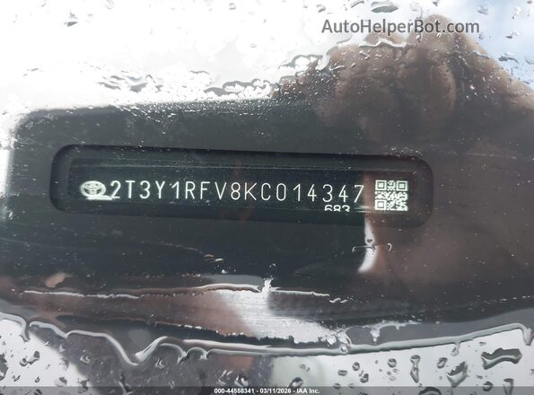 2T3Y1RFV8KC014347 2019 TOYOTA LIMITED Gray 