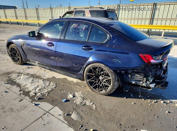 WBS43AY04PFN35500 2023 BMW M3 Синий Задняя левая четверть