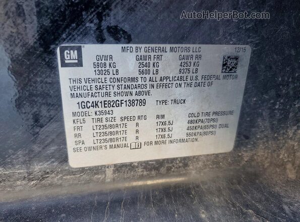 1GC4K1E82GF138789 2016 CHEVROLET ALL MODELS Black 