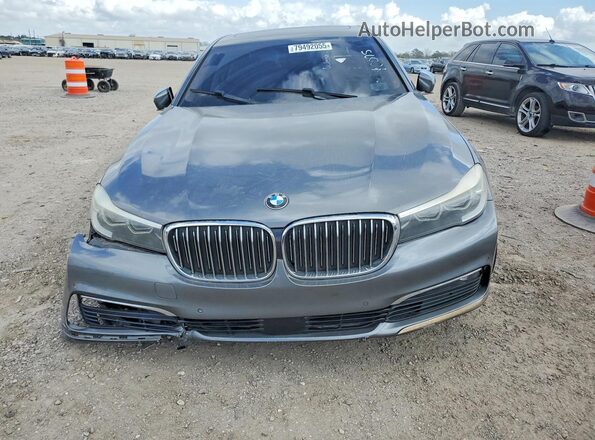 WBA7E2C5XHG740075 2017 BMW 7 SERIES Gray Rear view