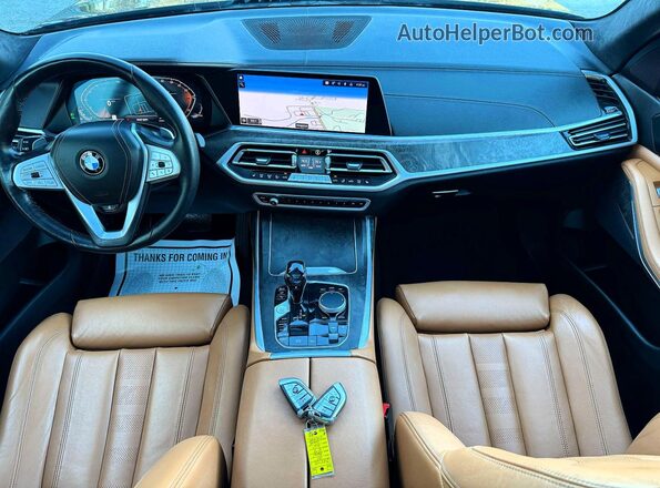 5UXCW2C06M9E81989 2021 BMW X7 Black Widok wnętrza z tyłu