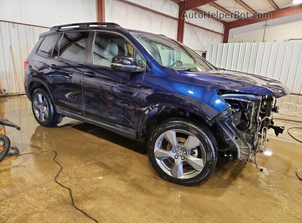 5FNYF8H95KB001295 2019 HONDA PASSPORT Blue Widok z przodu