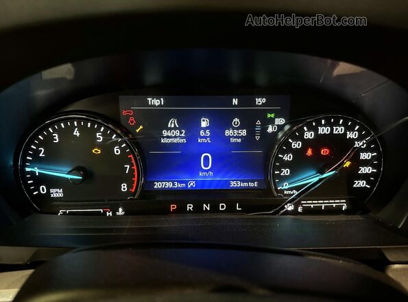 1FMSK8DH3PGB81884 2023 FORD FORD EXPLORER Красный Вид панели приборов