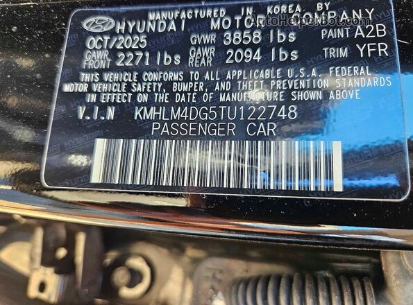 KMHLM4DG5TU122748 2026 HYUNDAI ELANTRA Black 