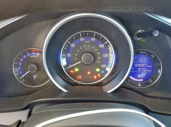 3HGGK5H49LM728948 2020 HONDA FIT Black ხელსაწყოთა პანელის ხედი