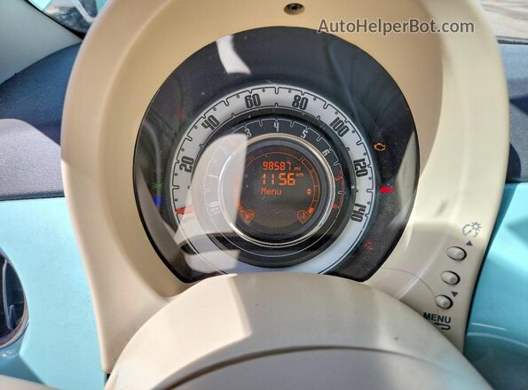 3C3CFFAR1GT161440 2016 FIAT 500 Teal Սարքավորումների վահանակի տեսք
