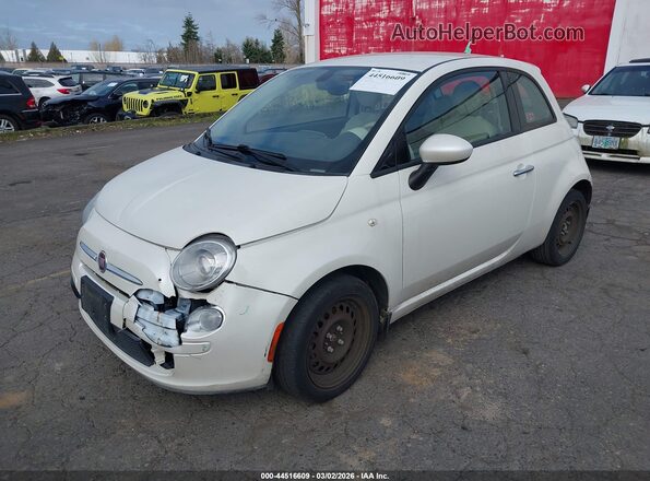 3C3CFFAR8GT120691 2016 FIAT 500 White Առջևի ձախ երեք քառորդ տեսարան